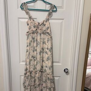 Vici Floral Maxi Dress with Ruffle Details